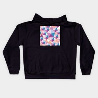 Flowing polychrome pentagons blue Kids Hoodie